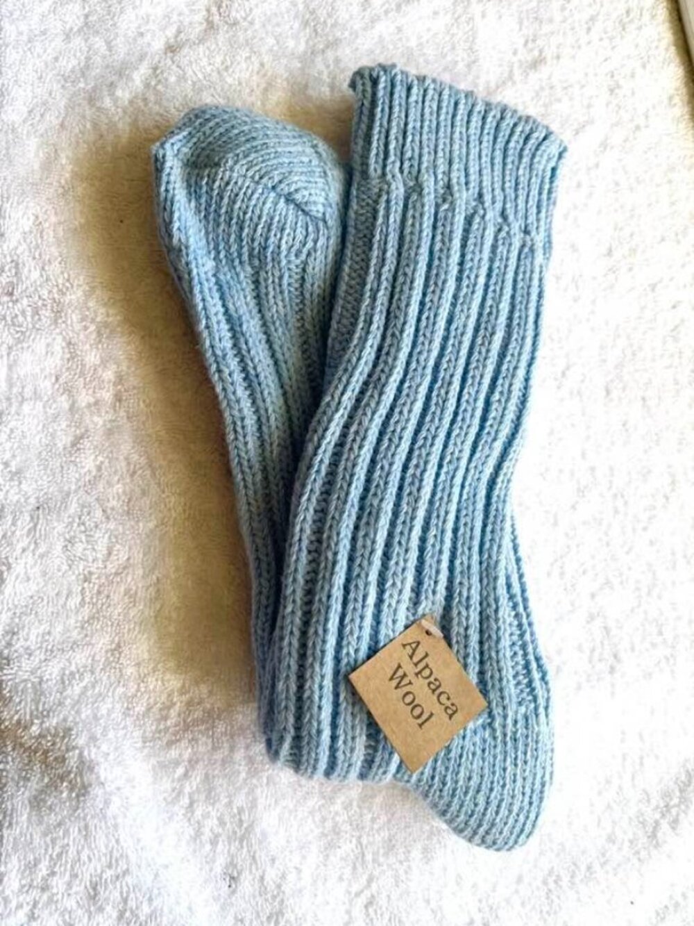 BRUBAKER Men's Women's Alpaca Wool Socks M